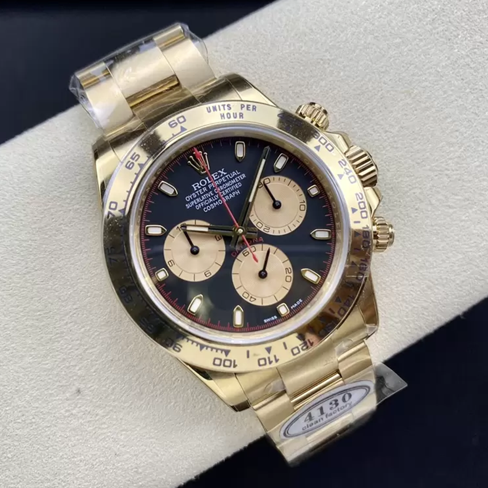 클린공장 롤렉스 데이토나 블랙 레이싱 다이얼 옐로우 골드 금통 m116508