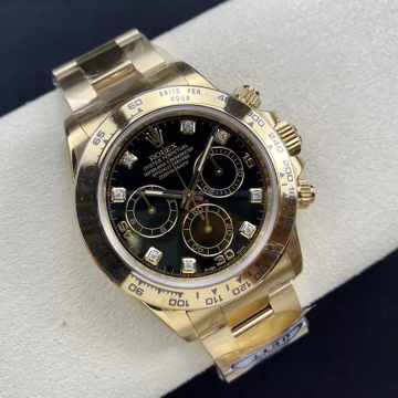 클린공장 롤렉스 데이토나 블랙 8P 다이얼 옐로우 골드 금통 m116508