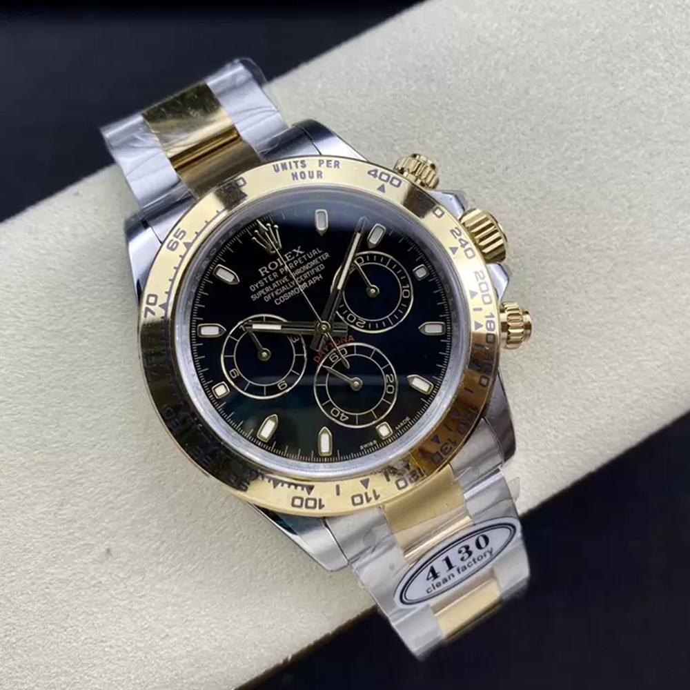 클린공장 롤렉스 데이토나 블랙 다이얼 옐로우 골드 콤비 126503