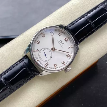 GR공장 IWC 포르투기저 오토매틱 42 화이트 다이얼 가죽밴드 IW358303