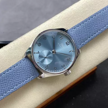 GR공장 IWC 포르투기저 오토매틱 42 라이트 블루 다이얼 가죽밴드 IW358402
