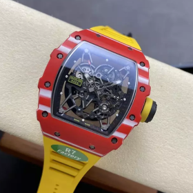 R7공장 리차드밀 라파엘 나달 RM35-02 레드 카본 / 옐로우 러버밴드