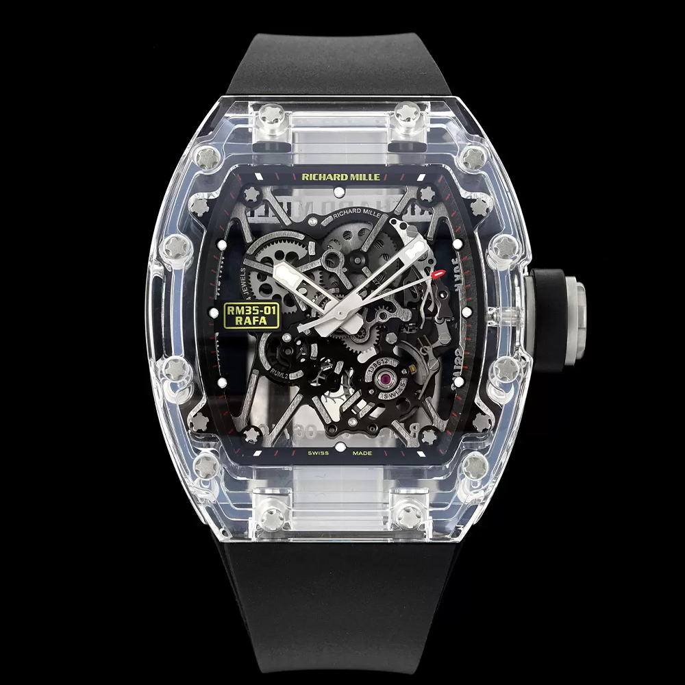 소닉공장 리차드밀 라파엘 나달 RM35-01 크라스탈 케이스 / 블랙 러버밴드