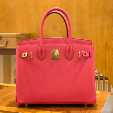 그린엘 에르메스 버킨 30 엡송가죽 얼티밋 레드 금장 버클