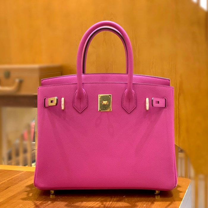 그린엘 에르메스 버킨 30 엡송가죽 매그놀리아 핑크 금장 버클