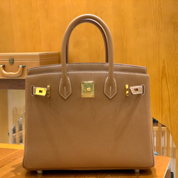 그린엘 에르메스 버킨 30 토고가죽 브라운 금장 버클