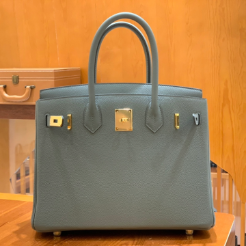 그린엘 에르메스 버킨 30 토고가죽 라이트 그린 금장 버클
