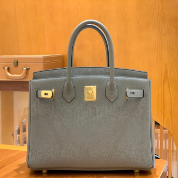 그린엘 에르메스 버킨 30 토고가죽 그레이 골드 버클