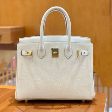 그린엘 에르메스 버킨 30 토고가죽 밀크셰이크 골드 버클