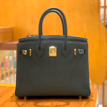 그린엘 에르메스 버킨 30 토고가죽 블랙 골드 버클