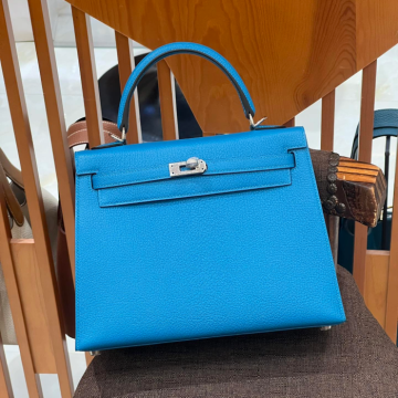 그린엘 에르메스 켈리 25 엡송 프리다 블루 실버 버클