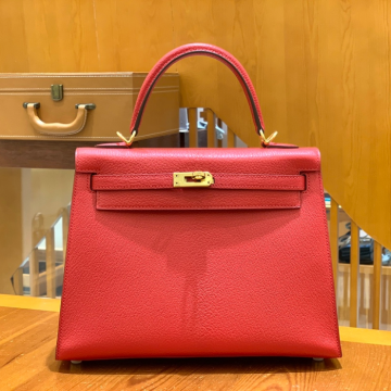 그린엘 에르메스 켈리 25 엡송 하트 레드 금장 버클