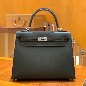 그린엘 에르메스 켈리 25 엡송 블랙 실버 버클
