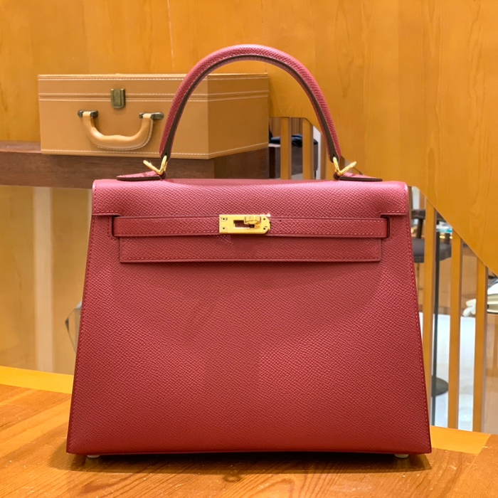 그린엘 에르메스 켈리 25 엡송 가넷 레드 골드 버클