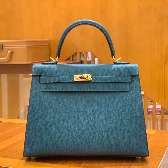 그린엘 에르메스 켈리 25 엡송 이즈미르 블루 골드 버클