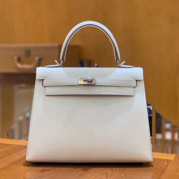 그린엘 에르메스 켈리 25 엡송 밀크셰이크 실버 버클