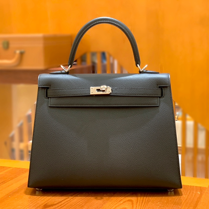 그린엘 에르메스 켈리 25 엡송 블랙 실버 버클