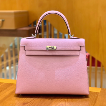 그린엘 에르메스 켈리 25 엡송 맬로 퍼플 실버 버클