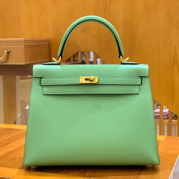 그린엘 에르메스 켈리 25 엡송 아보카도 그린 골드 버클