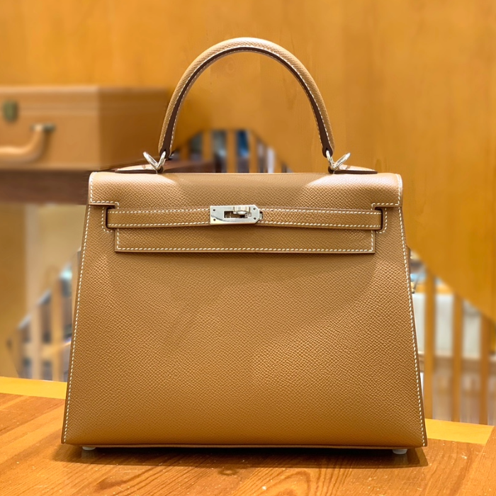 그린엘 에르메스 켈리 25 엡송 골드 브라운 실버 버클