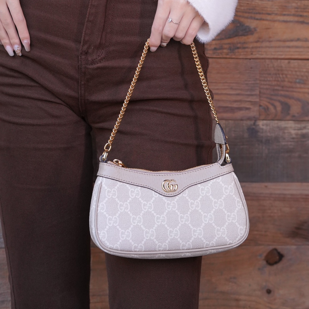 구찌 오피디아 여성 체인 토트백 베이지 764960