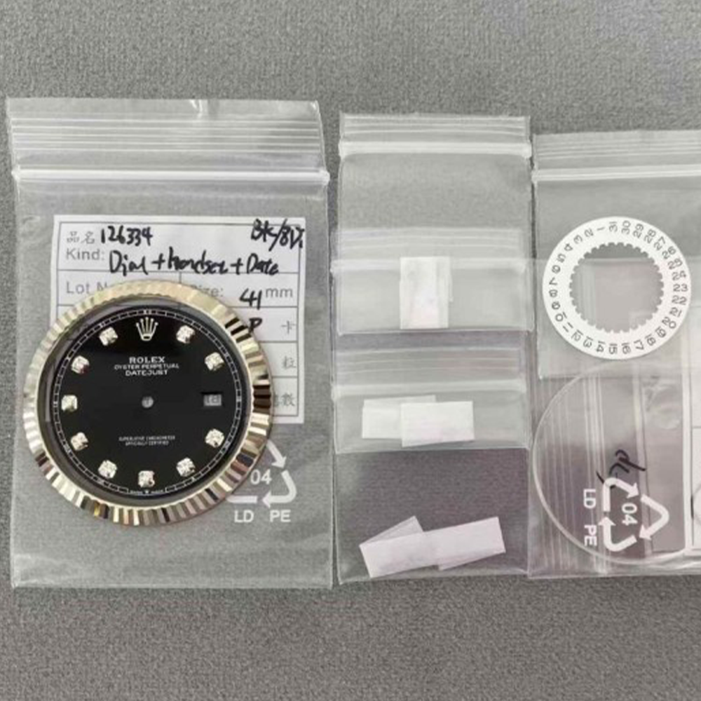 롤렉스 데이저스트 126334 블랙 10P 다이얼, 핸즈, 글라스, 베젤, 데이트휠, 용두
