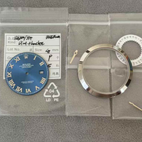 롤렉스 데이저스트 청로만 다이얼, 핸즈, 글라스, 베젤, 데이트휠