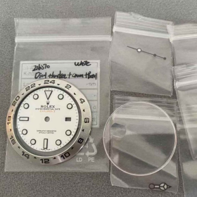 롤렉스 익스플로러2 화이트 다이얼, 핸즈, 글라스, 베젤, 데이트휠, 용두