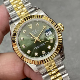 GS공장 롤렉스 데이저스트 28mm 그린 10P 다이얼 옐로우 골드 콤비 279173