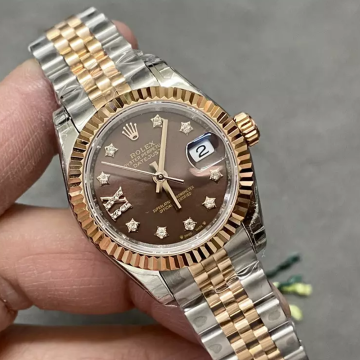 GS공장 롤렉스 데이저스트 28mm 브라운 다이아 다이얼 로즈골드 콤비 279171