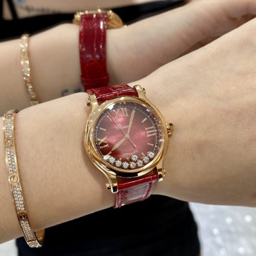 HW공장 쇼파드 해피 스포트 33mm 레드 다이얼 275378-5005