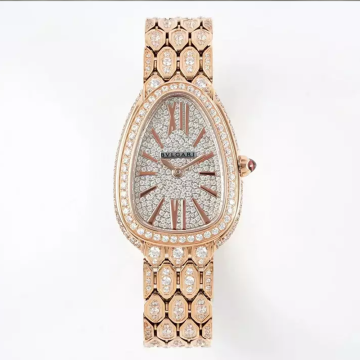 BV공장 불가리 세르펜티 세두토리 워치 파베 세팅 로즈골드 33mm 103160