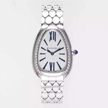 BV공장 불가리 세르펜티 세두토리 워치 화이트 다이얼 다이아 베젤 33mm 103148