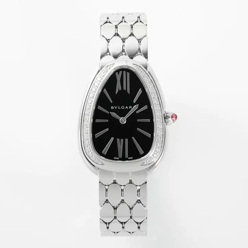 BV공장 불가리 세르펜티 세두토리 워치 블랙 다이얼 다이아 베젤 33mm 103449