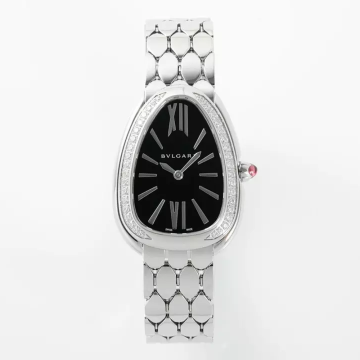 BV공장 불가리 세르펜티 세두토리 워치 블랙 다이얼 다이아 베젤 33mm 103449