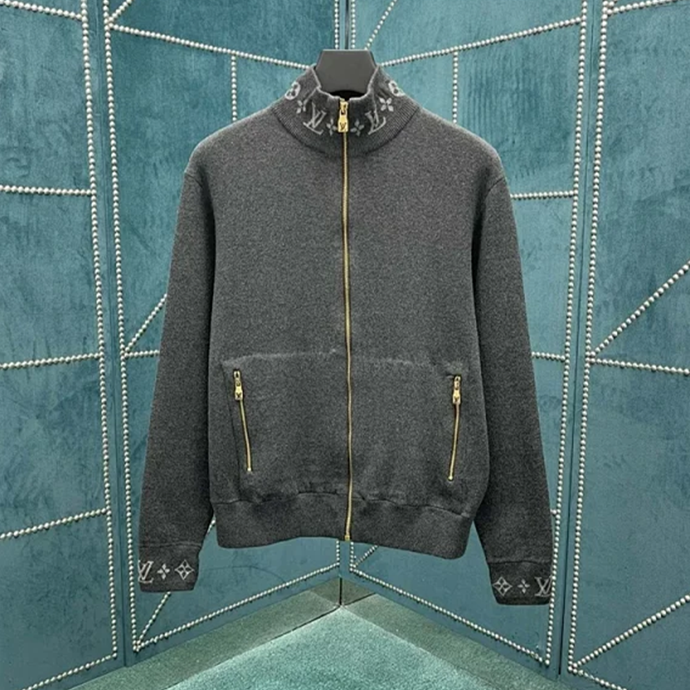 루이비통 더블 페이스 니트 울 트래블 블루종