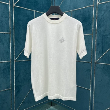 루이비통 쇼트 슬리브드 코튼 크루넥 화이트