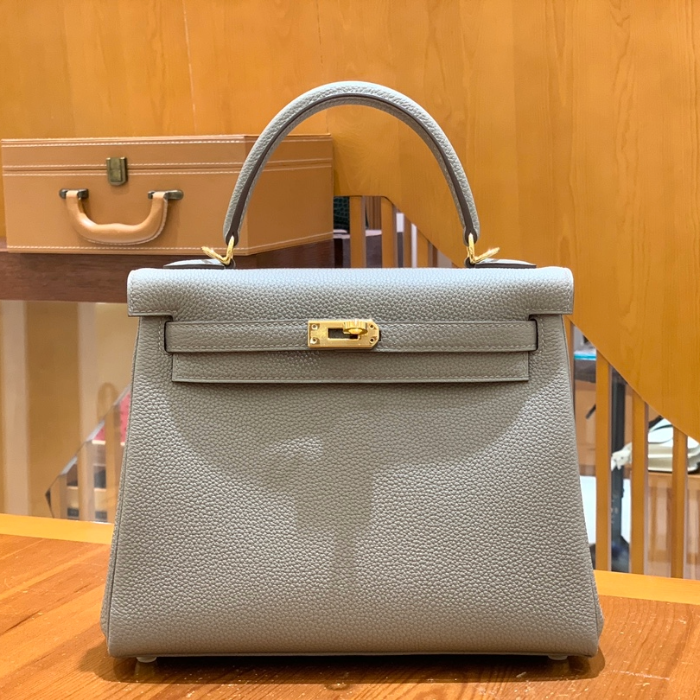 그린엘 에르메스 켈리 25 토고 그레이 골드 버클