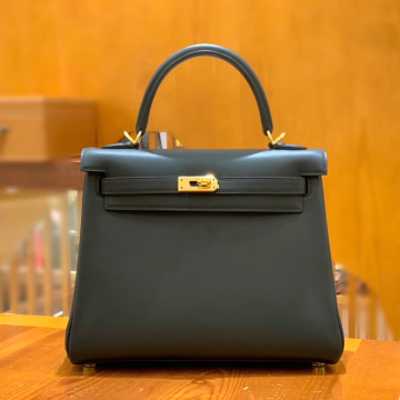 그린엘 에르메스 켈리 25 토고 스위프트 블랙 골드 버클