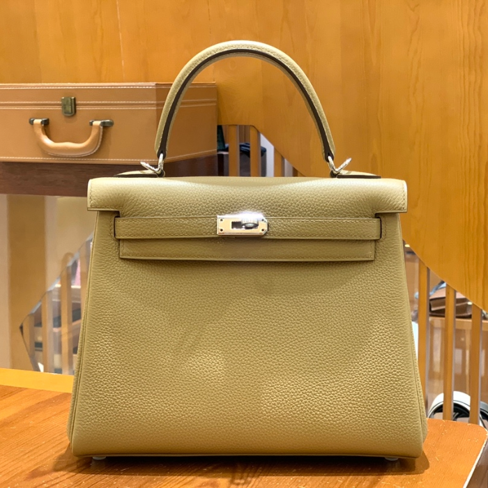 그린엘 에르메스 켈리 25 토고 비스킷 실버 버클