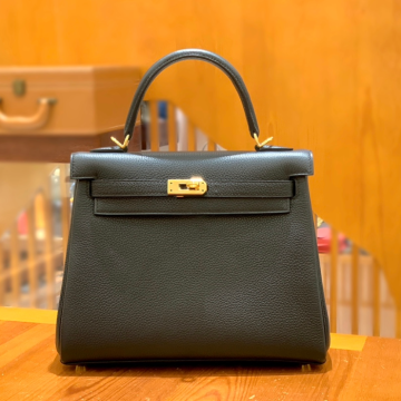 그린엘 에르메스 켈리 25 토고 블랙 골드 버클