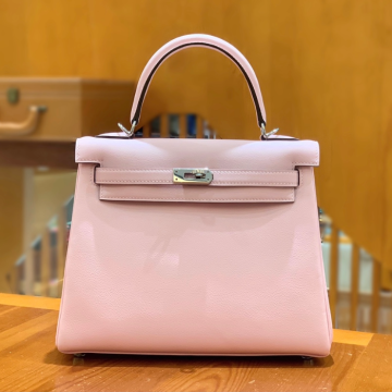 그린엘 에르메스 켈리 25 토고 사쿠라 핑크 실버 버클