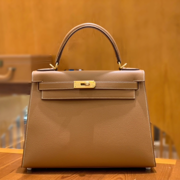 그린엘 에르메스 켈리 28 엡송 골드 브라운 골드 버클
