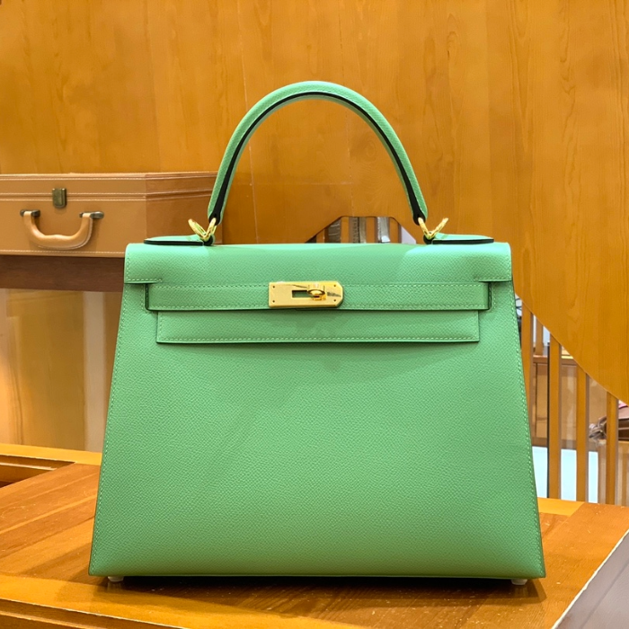 그린엘 에르메스 켈리 28 엡송 아보카도 그린 골드 버클