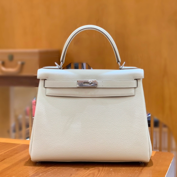 그린엘 에르메스 켈리 28 토고 밀크셰이크 실버 버클