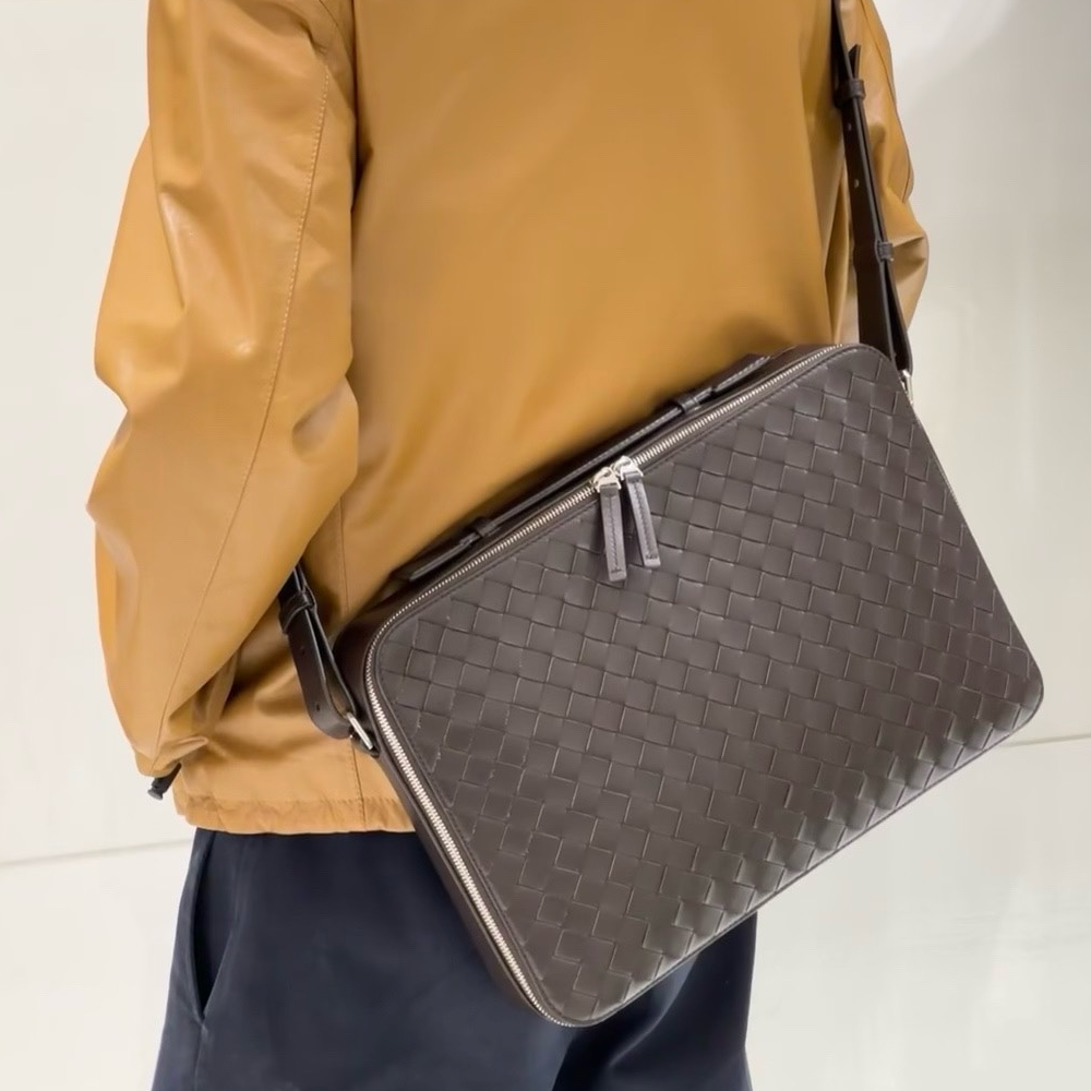 보테가베네타 겟어웨이 슬림 브리프 케이스 브라운 786662