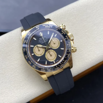 VS공장 V2 롤렉스 데이토나 블랙 다이얼 옐로우 골드 금통 러버밴드 m126518ln