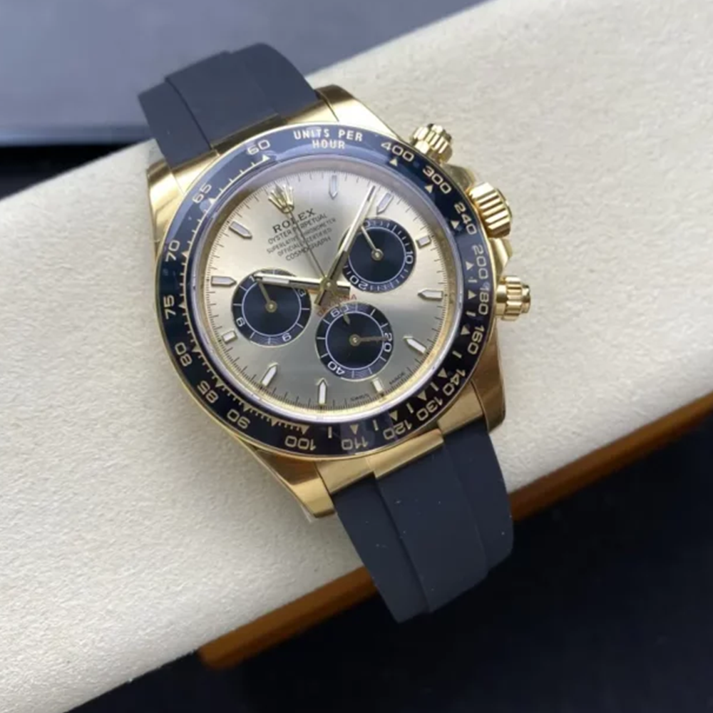 VS공장 V2 롤렉스 데이토나 샴폐인 다이얼 옐로우 골드 금통 러버밴드 m126518ln