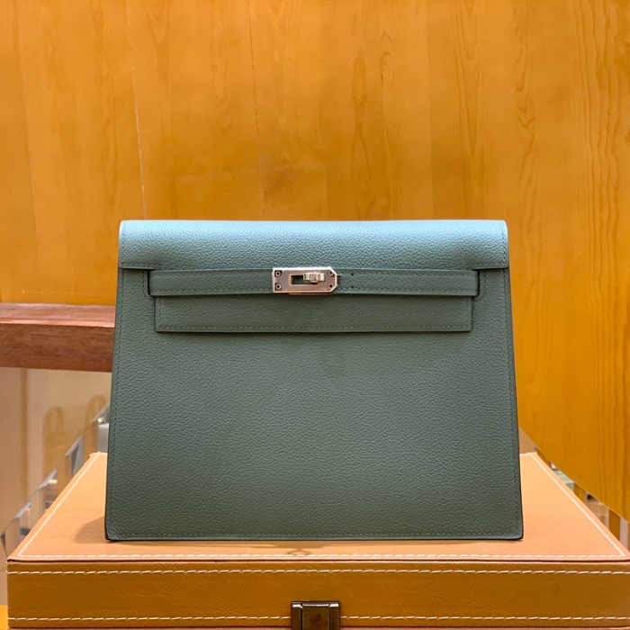 그린엘 에르메스 켈리 단스 아몬드 그린 실버 버클