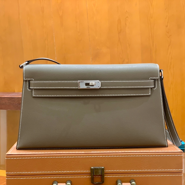 그린엘 에르메스 켈리 엘란 그레이 실버 버클